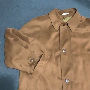 VINTAGE Norm Thompson suede look trench
